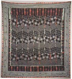 
January Flannel with Plaids, 1997. Machine-pieced.
